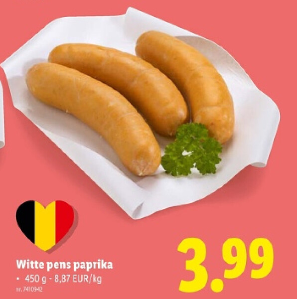Witte pens paprika