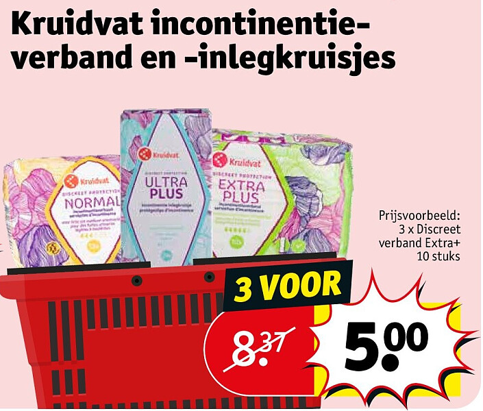 Kruidvat incontinentieverband en -inlegkruisjes