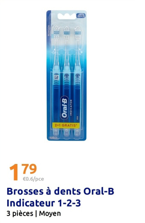 Brosses à dents Oral-B Indicateur 1-2-3
