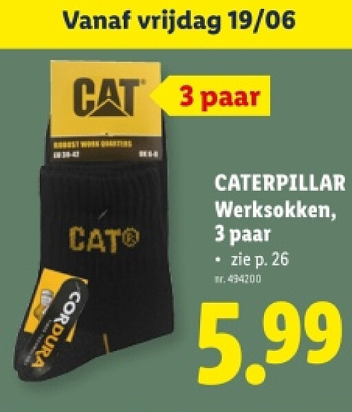 CATERPILLAR Werksokken, 3 paar