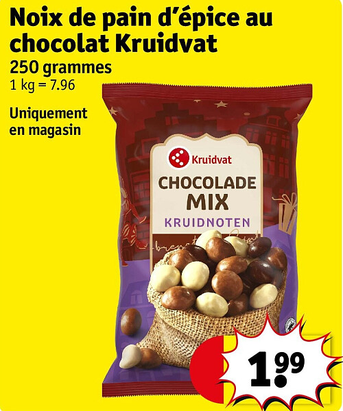 Noix de pain d’épice au chocolat Kruidvat 250 grammes
