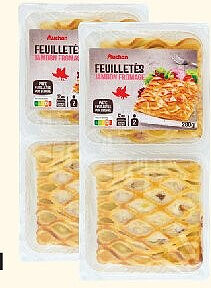 Feuilletés jambon fromage Auchan