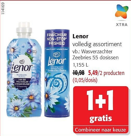 Lenor Wasverzachter Zeebries 55 dosissen 1,155 L