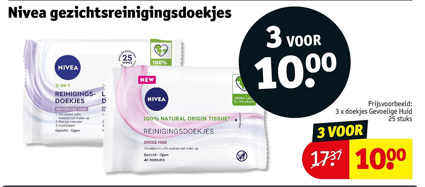 Nivea gezichtsreinigingsdoekjes