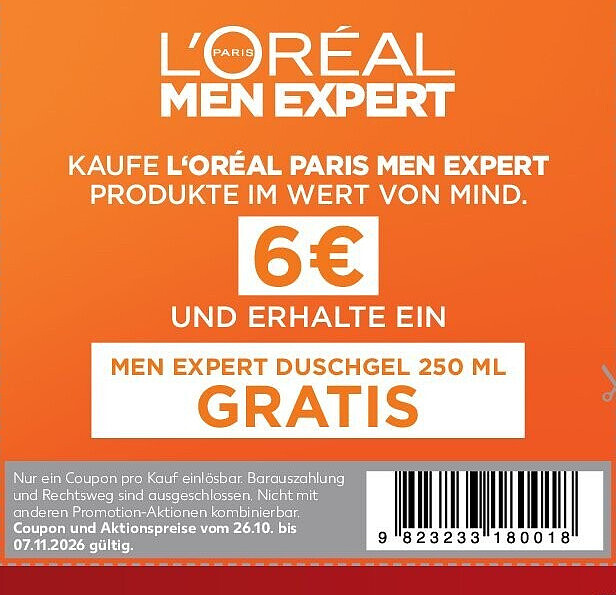 L'Oréal Paris Men Expert Duschgel 250 ml gratis