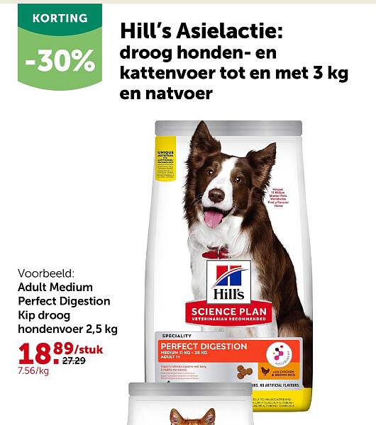 Adult Medium Perfect Digestion Kip droog hondenvoer 2,5 kg