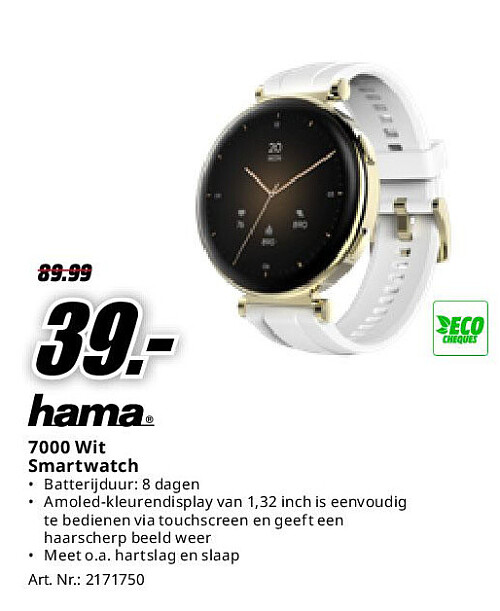 Hama 7000 Wit Smartwatch