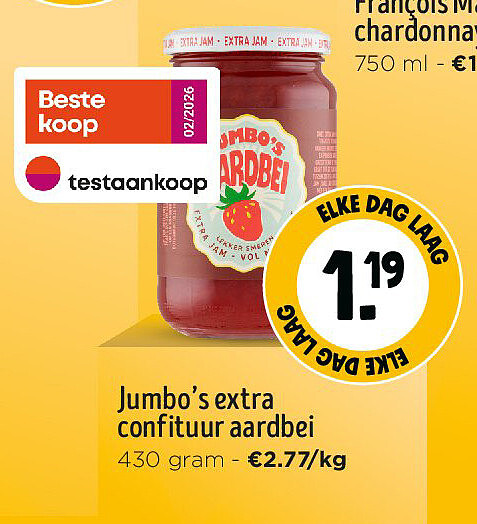 Jumbo’s extra confituur aardbei
