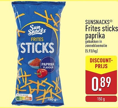 Frites sticks paprika