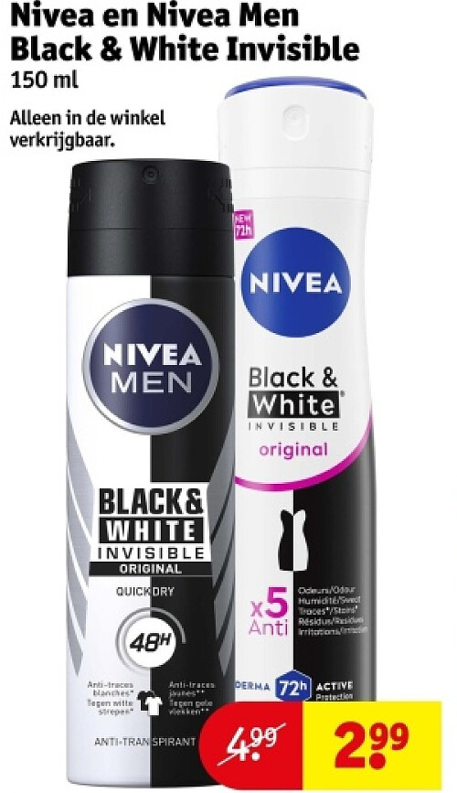 Nivea en Nivea Men Black & White Invisible