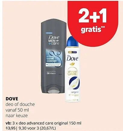 DOVE deo advanced care original 150 ml