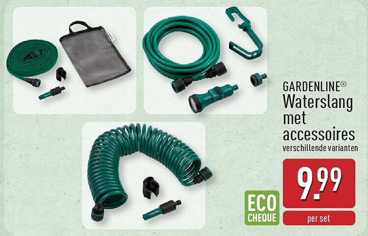 Waterslang met accessoires