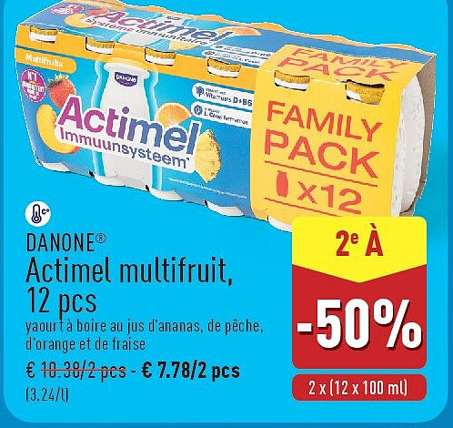 Actimel multifruit, 12pcs