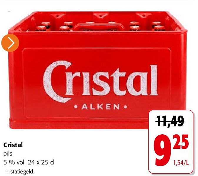 Cristal pils 5 % vol 24 x 25 cl