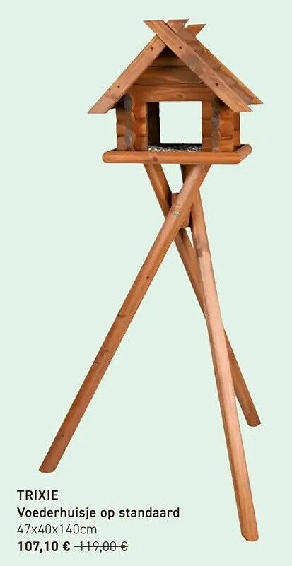 Voederhuisje op standaard 47x40x140cm