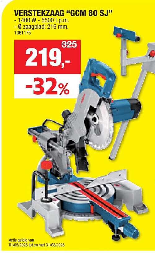 VERSTEKZAAG “GCM 80 SJ”