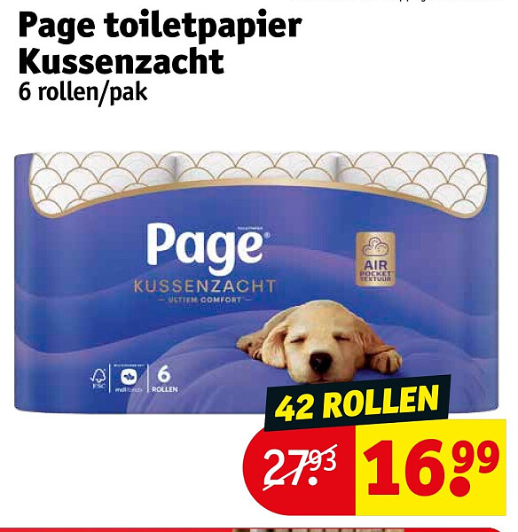Page toiletpapier Kussenzacht