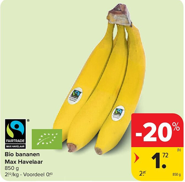 Bio bananen Max Havelaar