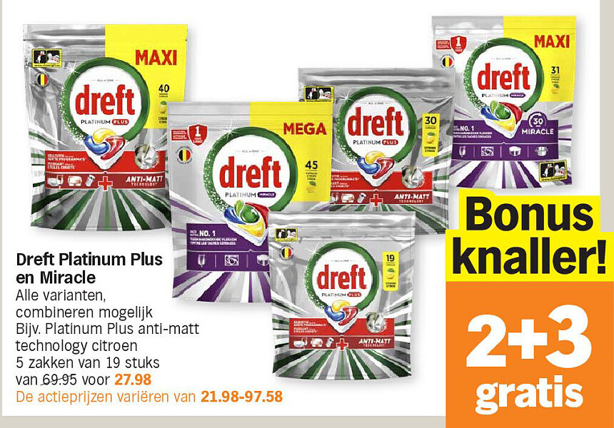 Dreft Platinum Plus en Miracle