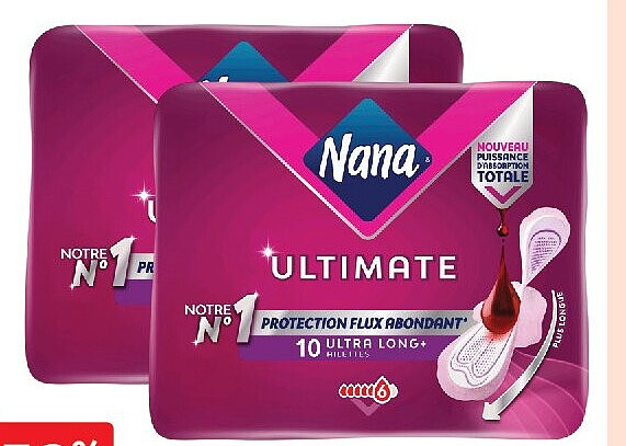 Serviettes hygiéniques avec ailettes Nana