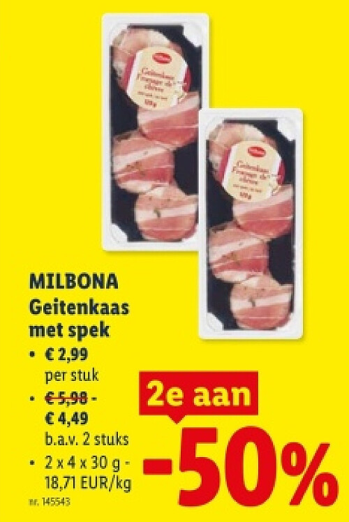 Geitenkaas met spek