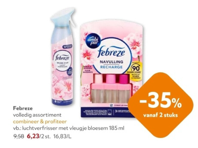 Febreze luchtverfrisser met vleugje bloesem 185 ml