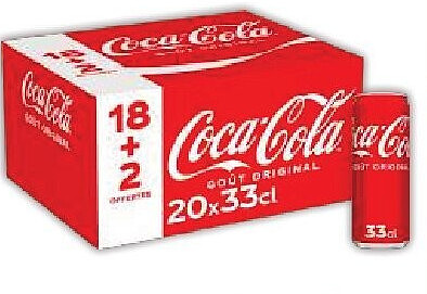 Coca-Cola canettes 18 x 33 cl