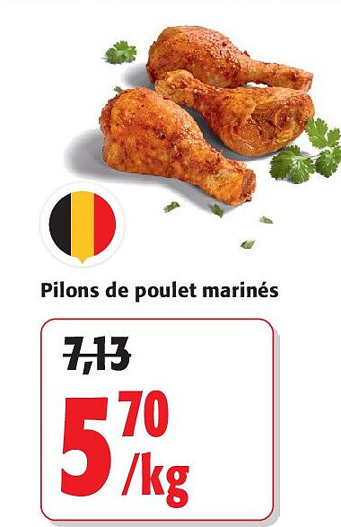Pilons de poulet marinés
