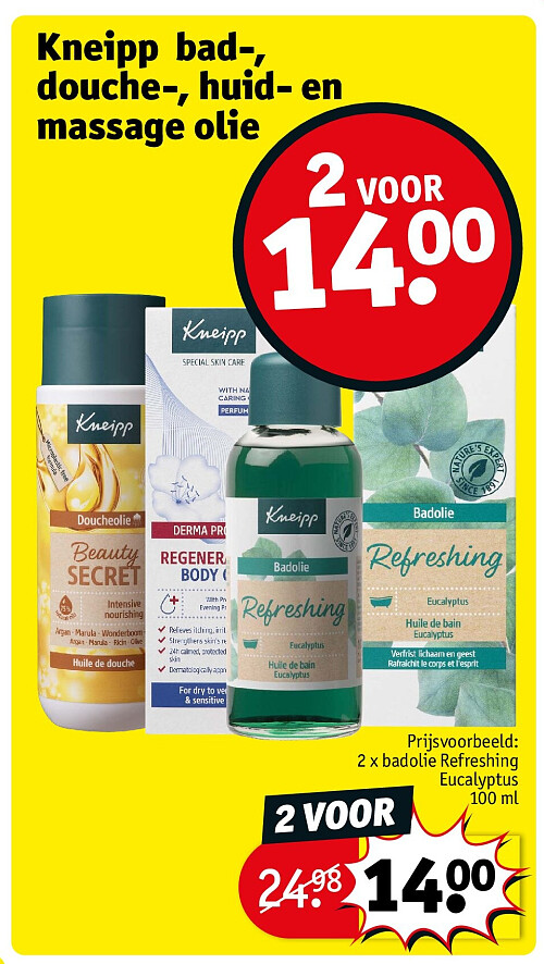 Kneipp bad-, douche-, huid- en massage olie