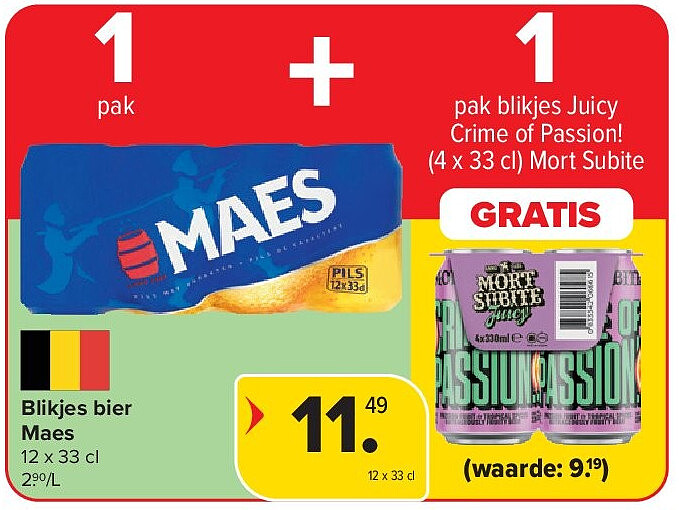 Blikjes bier Maes