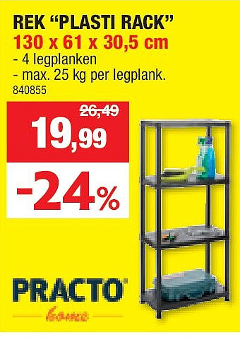 REK “PLASTI RACK” 130 x 61 x 30,5 cm