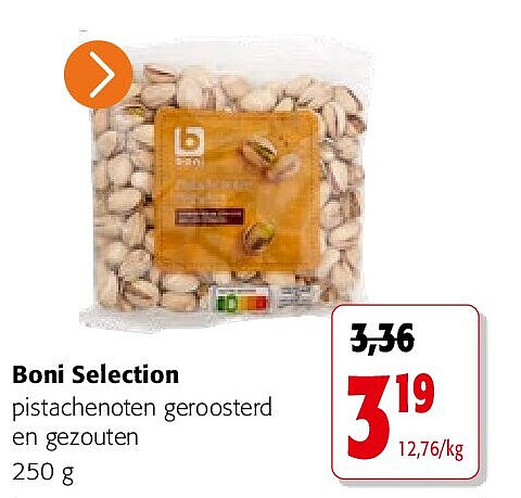 Boni Selection pistachenoten geroosterd en gezouten 250 g