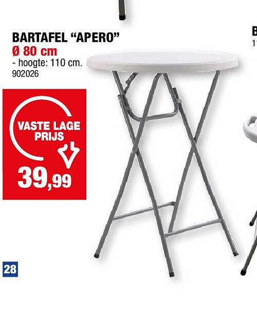 BARTAFEL “APERO” Ø 80 cm