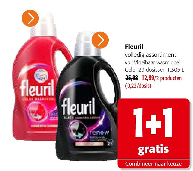Fleuril Vloeibaar wasmiddel Color 29 dosissen 1,305 L
