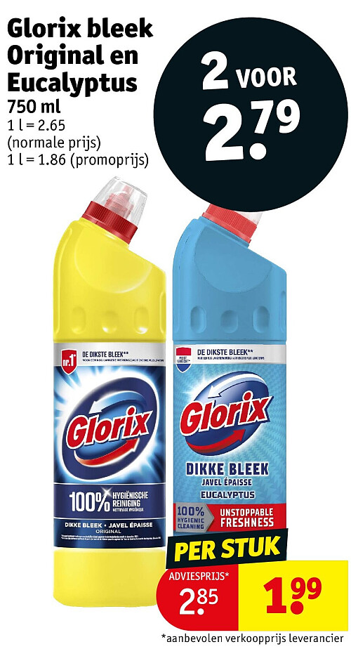 Glorix bleek Original en Eucalyptus