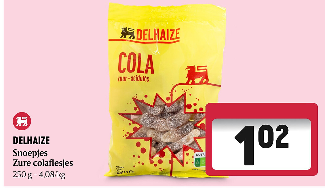 DELHAIZE Snoepjes Zure colaflesjes