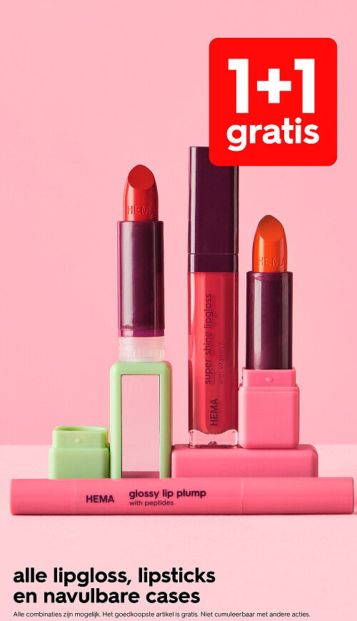 alle lipgloss, lipsticks en navulbare cases