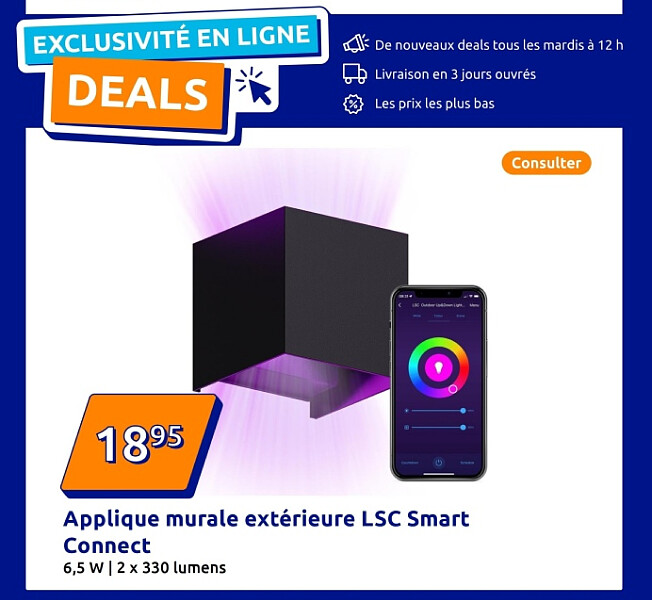 Applique murale extérieure LSC Smart Connect