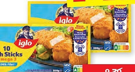 Iglo fish sticks Omega 3, 10 stuks, 300 g