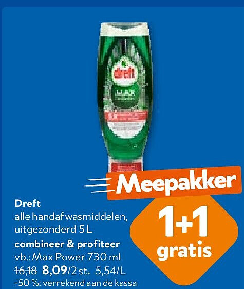 Dreft alle handaf wasmiddelen, uitgezonderd 5 L