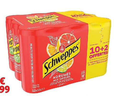 Boisson gazeuse aux agrumes Schweppes