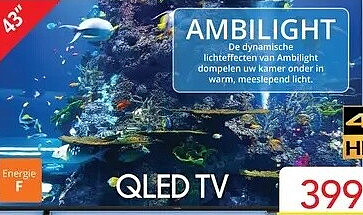 Philips Smart Ultra HD QLED Ambilight TV 43”/108 cm 43PUS8500/12