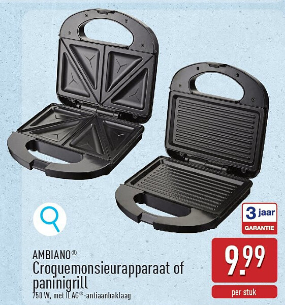 Croquemonsieurapparaat of paninigrill