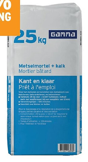 GAMMA metselmortel met kalk 25 kg