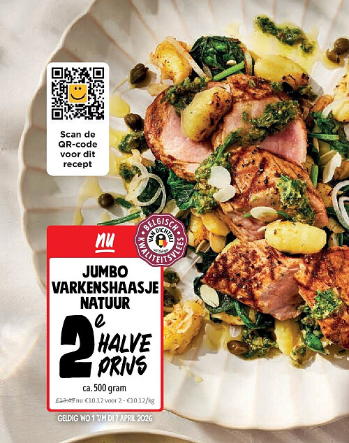 Jumbo varkenshaasje natuur ca. 500 gram