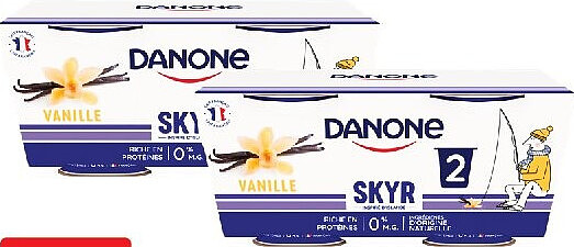 SKYR À LA VANILLE 0% MG 2 x 140 g