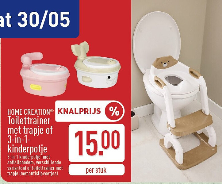 Toilettrainer met trapje of 3-in-1- kinderpotje
