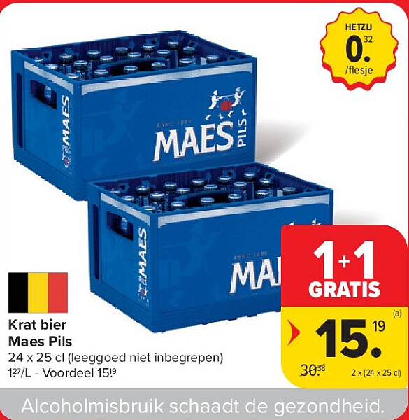 Krat bier Maes Pils