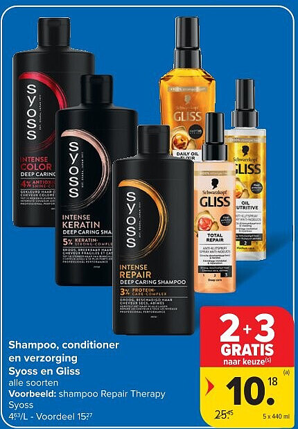 Shampoo, conditioner en verzorging Syoss en Gliss