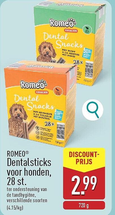 Dentalsticks voor honden, 28st.